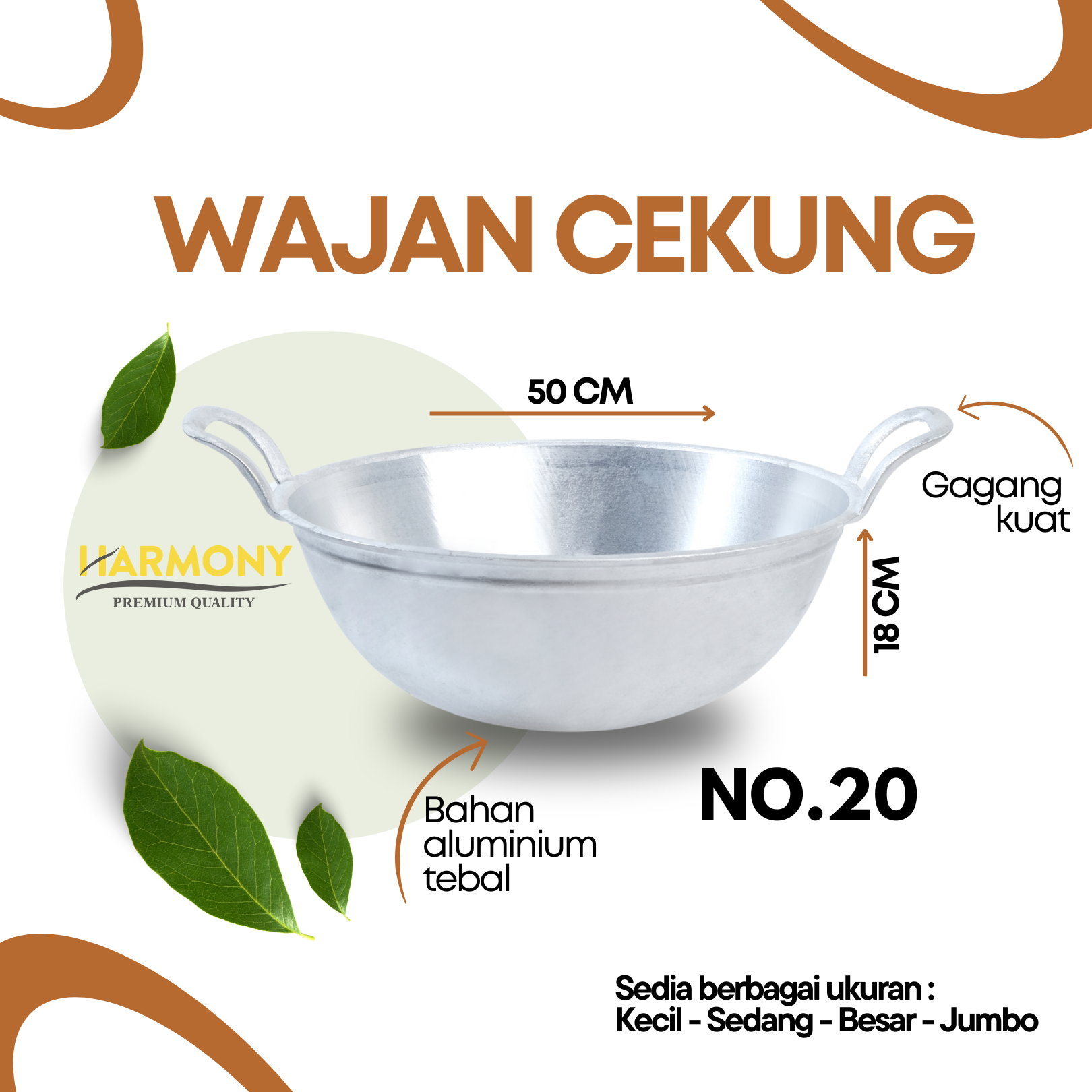 Wajan Cekung No.20