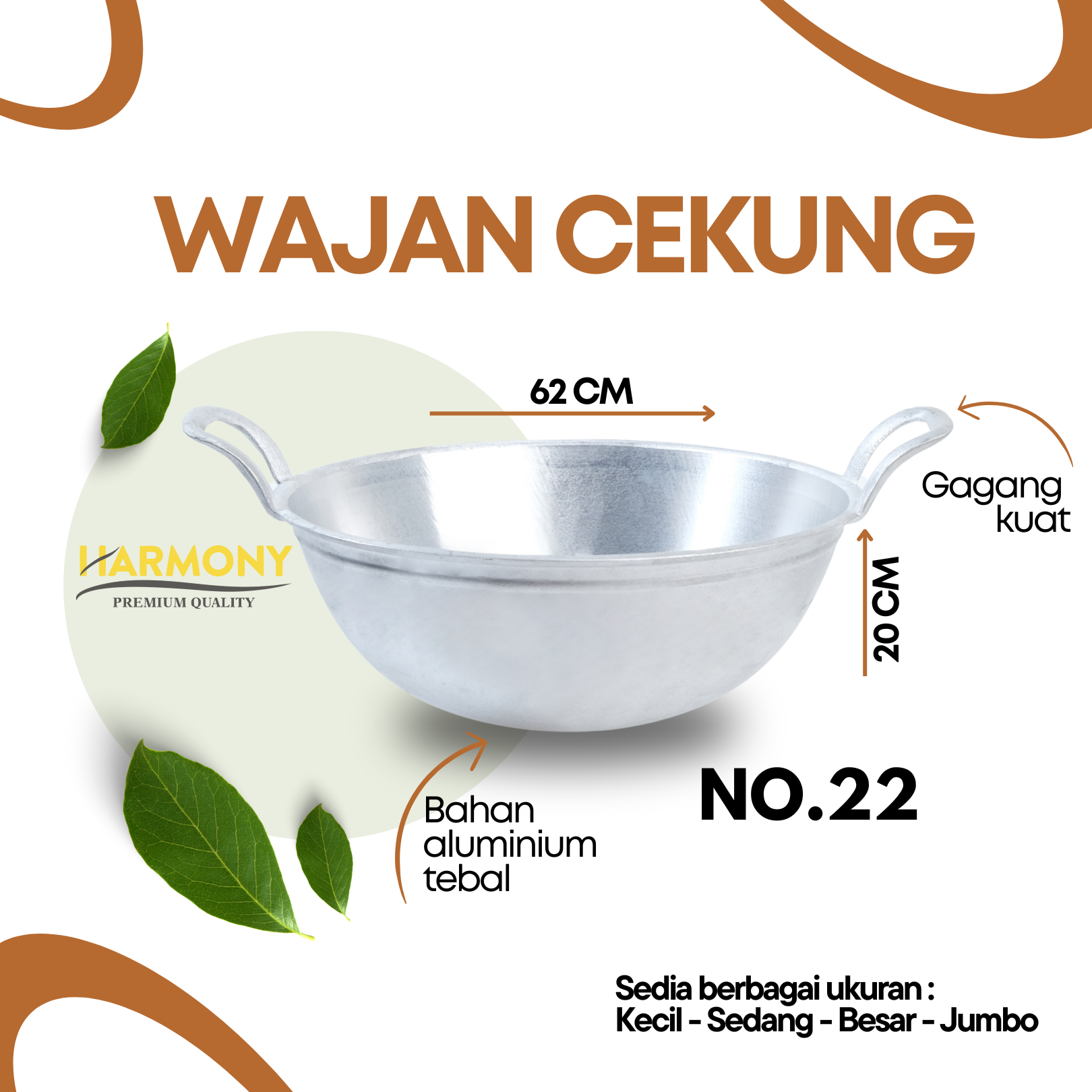 Wajan Cekung No.22