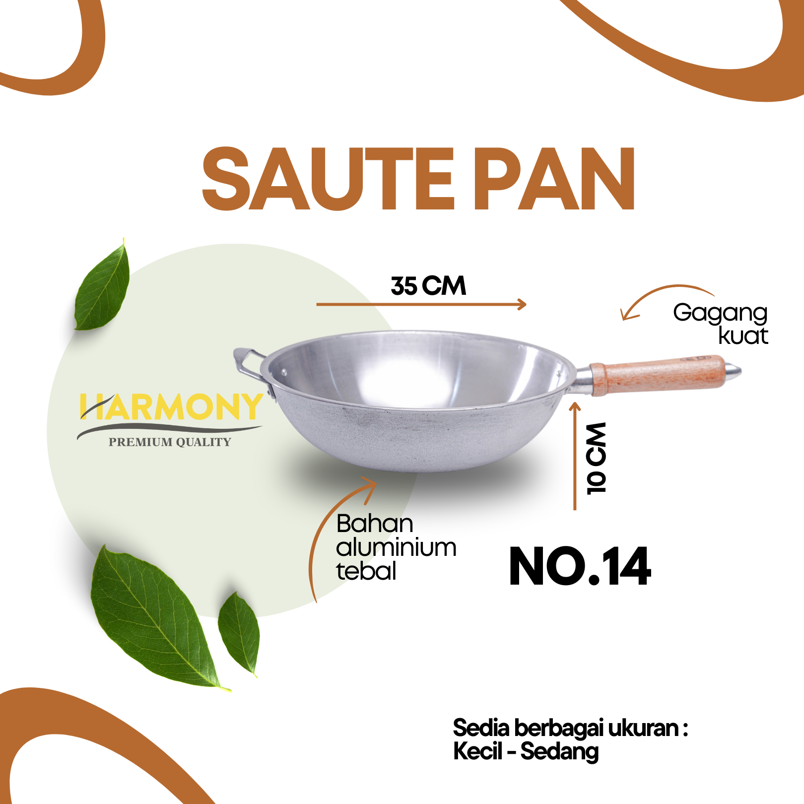 Wajan sautepan No.14